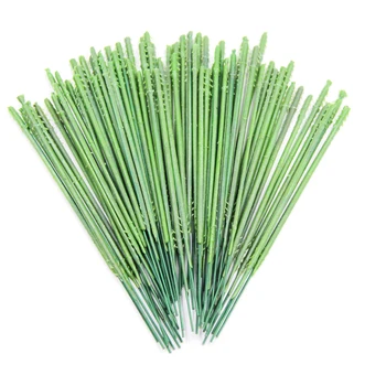 

50PCS 13.5CM Short Stem Flower Arrangement Flower Head Accessory Containing Wire Simulation Artificial Flower For Wedding Decor