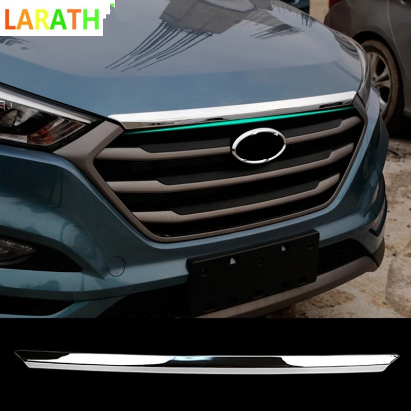 Chrome Bonnet Hood Guard Cover Molding Garnish Trim for Hyundai Tucson 2016