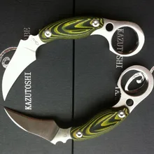 Высокое качество D2 Сталь лагерь Karambit Ножи рукоять из микарты Открытый тактические ножи для выживания, фиксированное Ножи EDC Multi охотничьи ножи инструмент