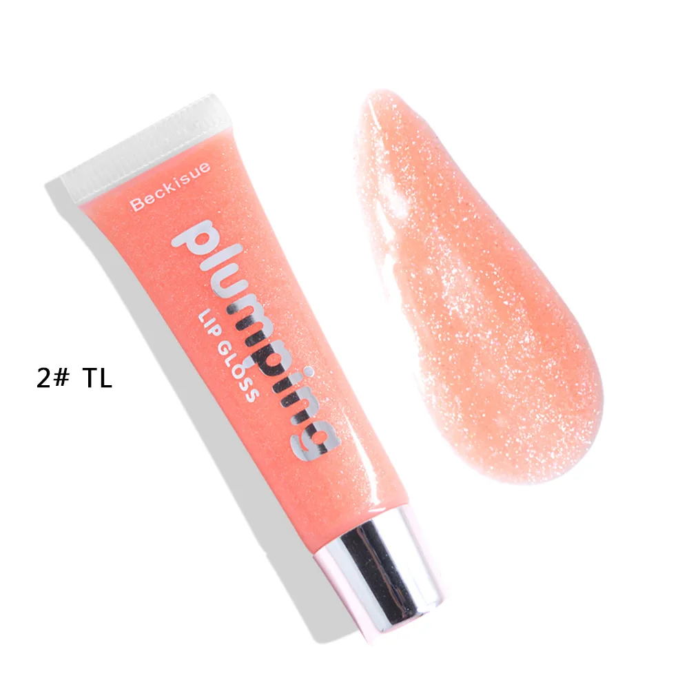 9 Colors Makeup Shiny Lip Gloss Crystal Jelly Lip Enhancement Liquid Lip Plumper Moisturizer Plump Volume Tint Lip Glaze TSLM1 - Цвет: 02