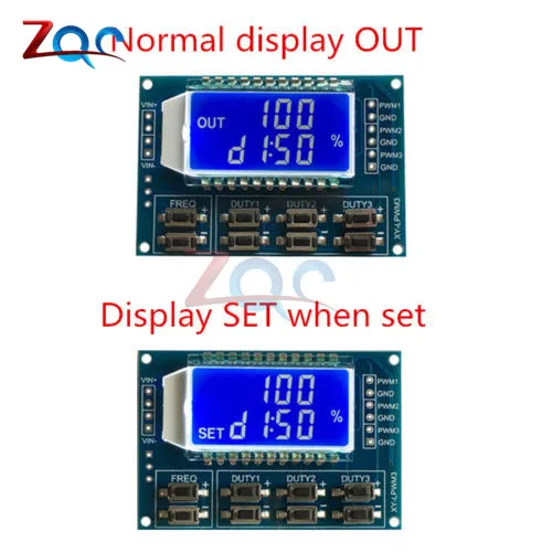 1Hz-150 кГц Отношение сигнал/генератор PWM частота импульсов рабочий цикл регулируемый модуль ЖК-дисплей Дисплей 3,3 V-30 V PWM плата Модуль гибкий кабель