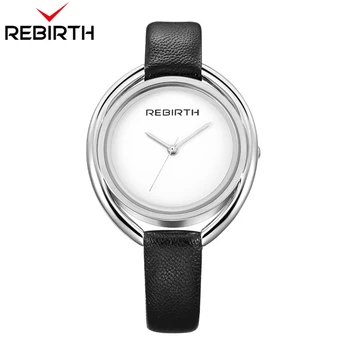 

REBIRTH Ladies Watches Top Brand Luxury Quartz Leather Women Watches Fashion Dress Wristwatch Gifts Relogio Feminino with box