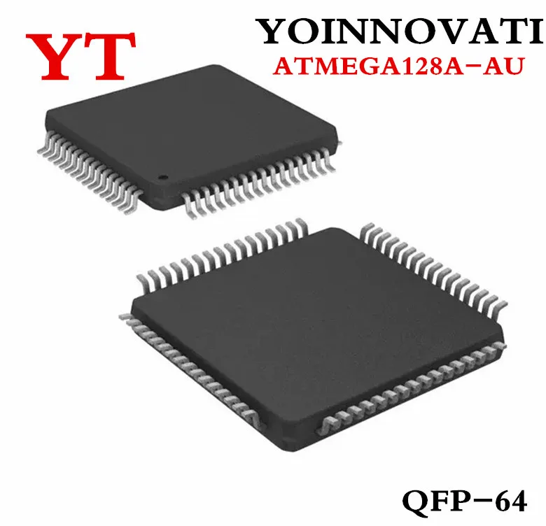 2PCS IC ATMEGA128A-AU QFP-64 8-bit Microcontroller NEW GOOD QUALITY