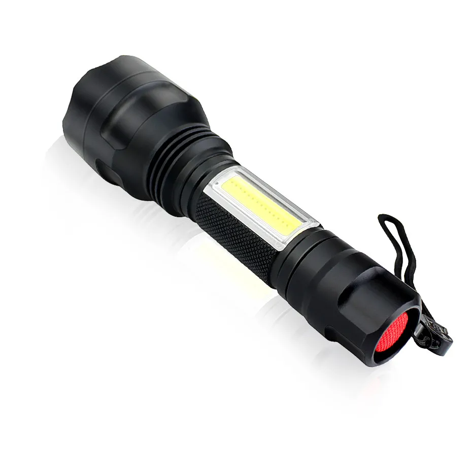 

COB T6 Powerful LED Flashlight Torch Bright High Lumen Mini Rechargeable Led Torch Portable Work Light for Emergency Lighting