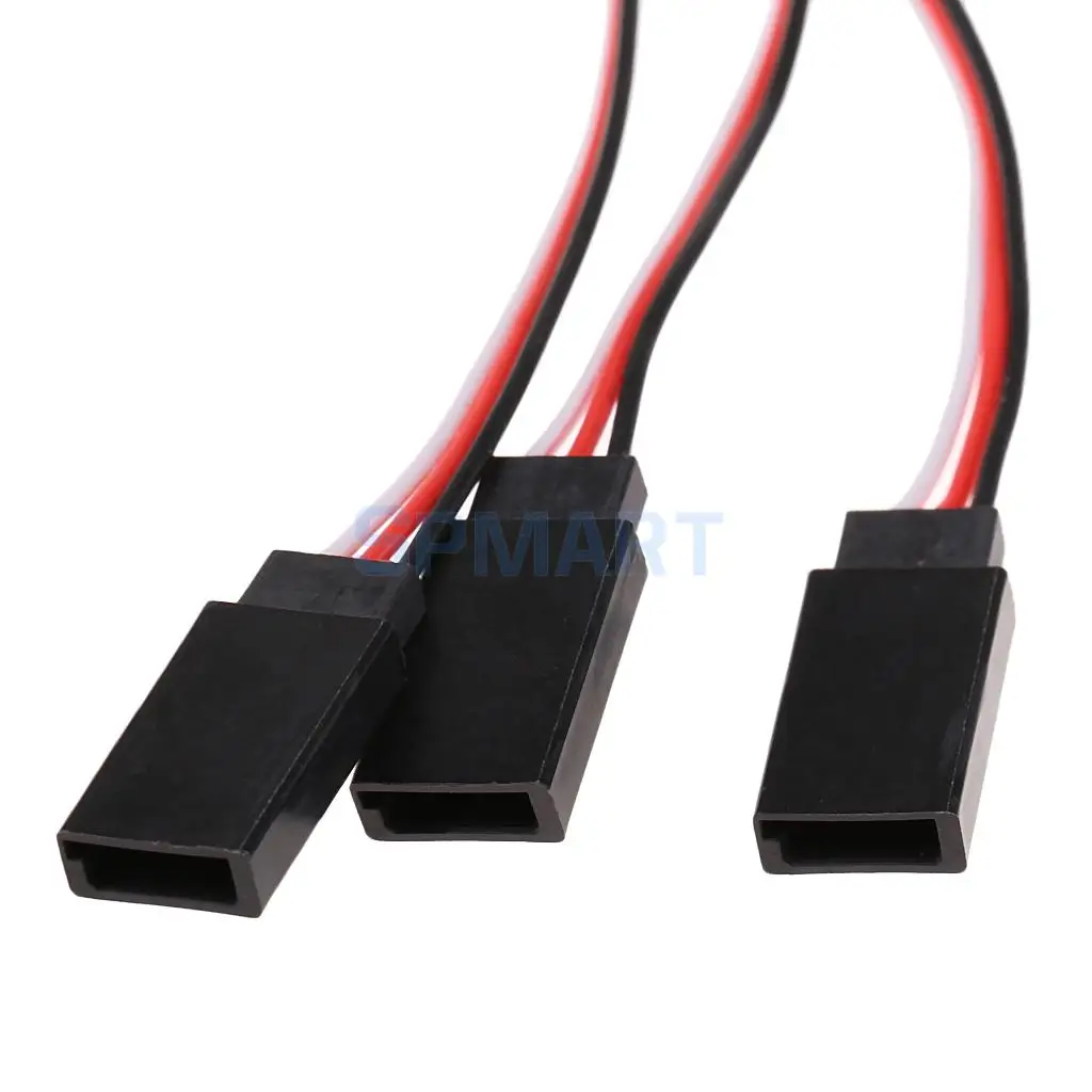 300mm Triple 3-Way Servo Extension Lead Wire Cable for RC Futaba JR Male to Female 30cm