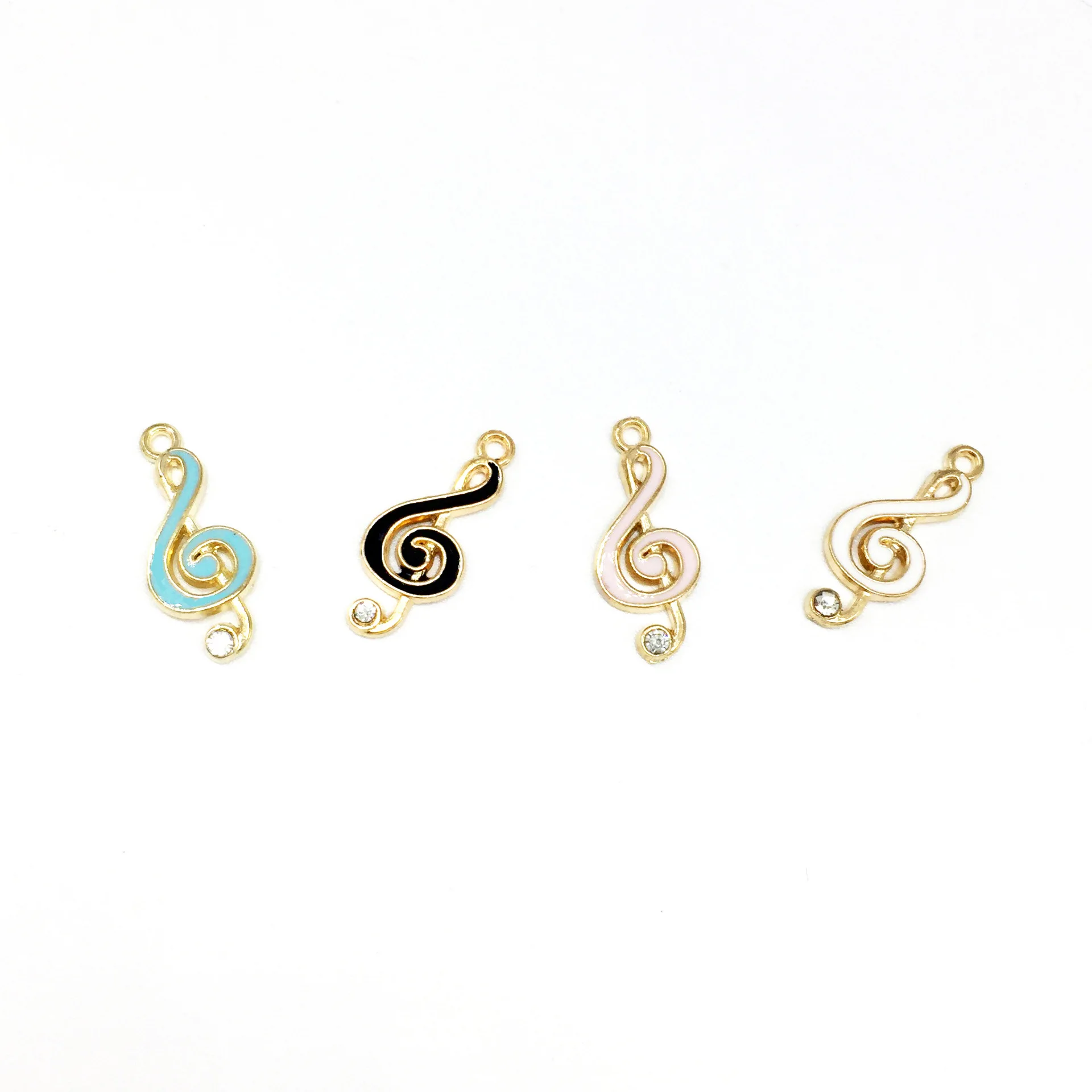 

30pcs/lot New Design Musical Note Charms Oil Drop Alloy Charms Mix Colors for DIY Handmade Metal Charm Pendants Jewelry