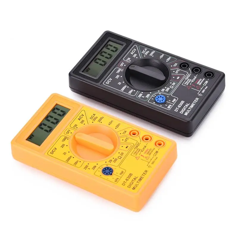 DT 830B мини цифровой мультиметр Напряжение Ампер метр тестовый зонд AC/DC Ток Ома
