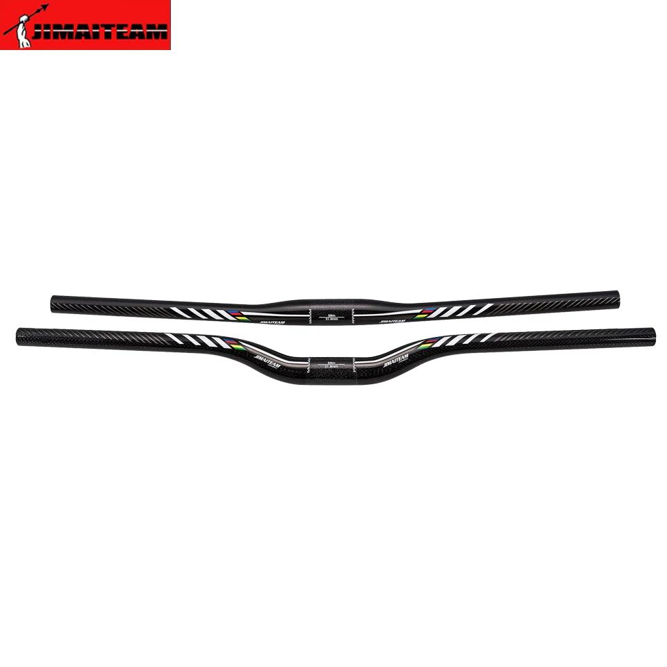 New bike handlebar horizontal accessories JIMAITEAM carbon fiber mountain bike handlebar straight swallow gr