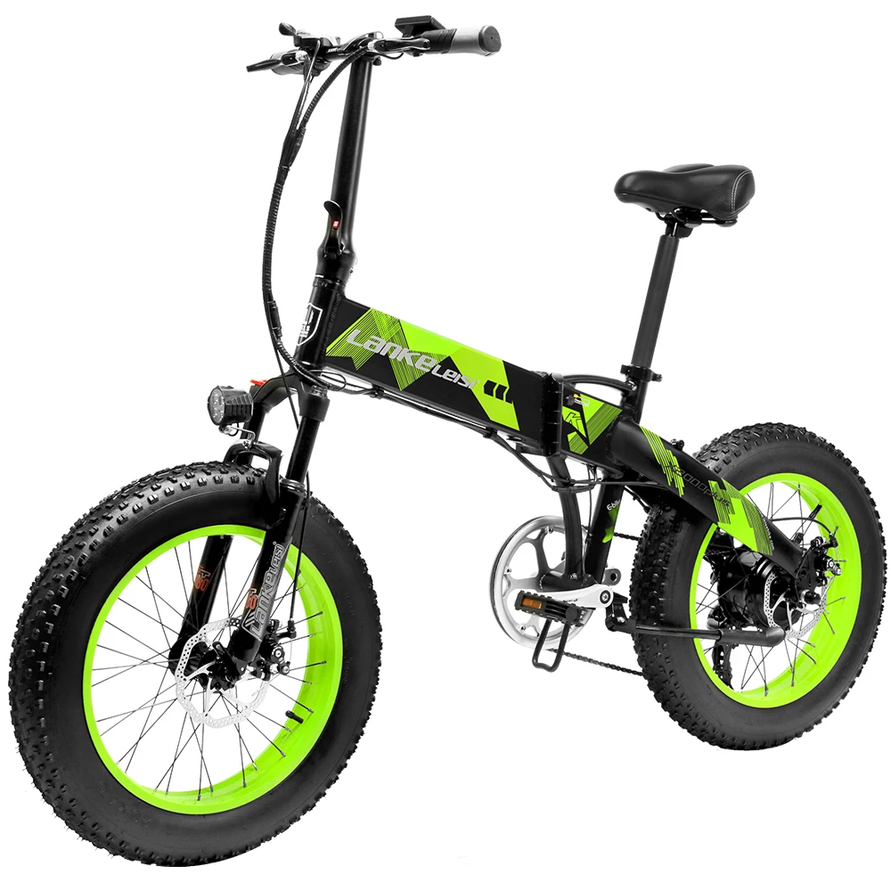 Clearance Lankeleisi X2000 Electric Bike Fat Tire E-bike 7 Speeds Foldable 500W Motor 48V 12.8A Lithium Battery E-bike 1