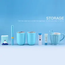 Зубная паста футляр для хранения зубной щетки 4 в 1 творческий путешествия мыть чашки капсулы форма портативный полоскания рта серьги коробка для хранения ювелирных изделий