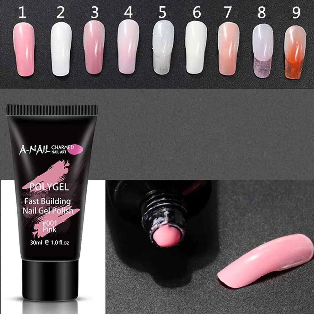 

30ml Clear Pink Jelly Gel Quick Dry Building Gel UV Gel Builder DIY Manicure Nail Art Tips Finger Extension Gel Camouflage