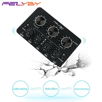 

FELYBY sell like hot cakes! Internet podcast essential multi-function live sound card for cellular phone computers