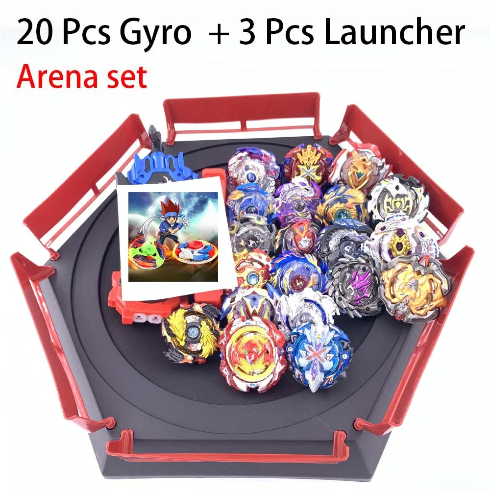 Все топы набор пусковых устройств Beyblade GT God Bey blade blades Burst высокая производительность Battling Top Toys для детей Bables Bayblade - Цвет: 23-ZDP-23PCS