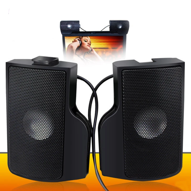 Portable Mini USB Stereo Speaker Soundbar Clip on Speaker for Notebook Laptop Music Player Computer PC with Clip (3)