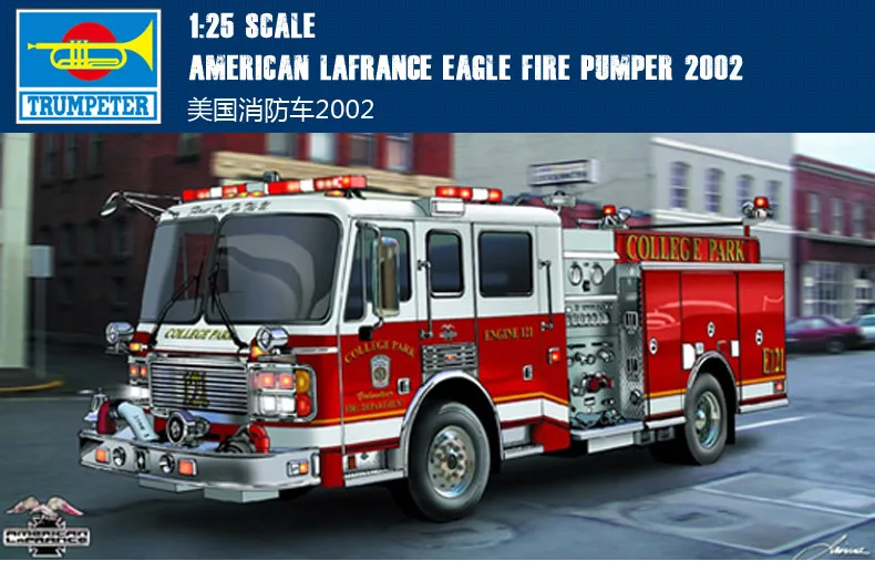 

Assembly model Trumpet 1/25 American fire engine 2002 vehicle Toys