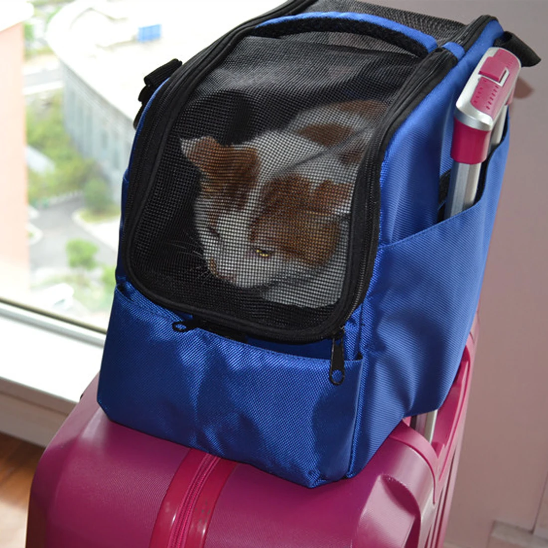 3 Colors Travel Pet Carriers Car Booster Seat Cover Dog Cat Bag Bucket