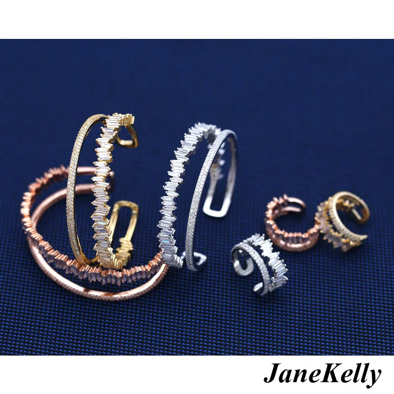 Дизайнерские аксессуары Janekelly модные уникальные наборы браслетов и колец с