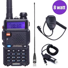 Baofeng UV-5R 8 Вт высокое Мощность ful портативная рация двухстороннее радио 8 Вт cb рация 10 км long range pofung UV5R Охота