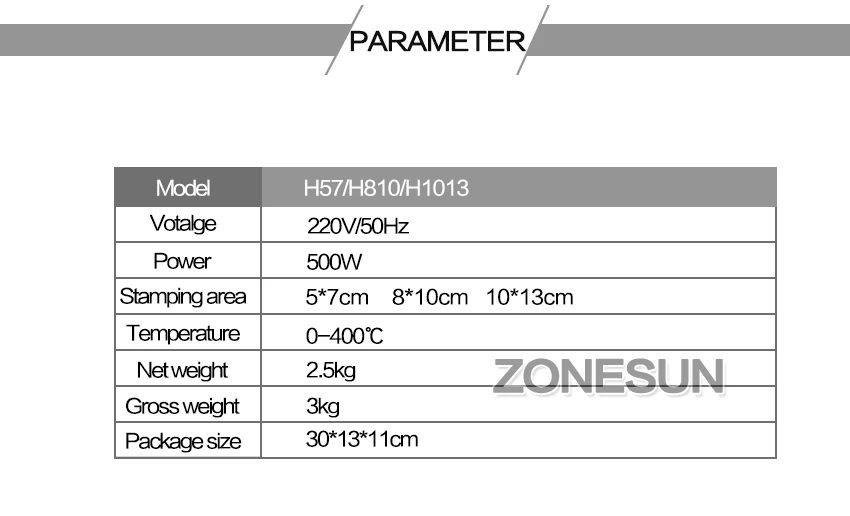 ZONESUN 5*7 см горячая фольга штамповочная машина кожаная деревянная тиснение машина Электрический паяльник (0-400 градусов)