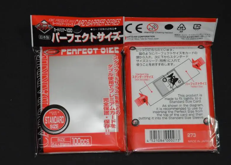 

200pcs 64x89mm Japan TOP quality KMC Board Games clear Card Sleeves Barrier Protector for magical game the cards holder
