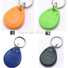 500 шт/лот 125 кГц RFID брелок доступа брелок для контроля доступа Токен брелок для ключей с рчид желтый зеленый синий черный