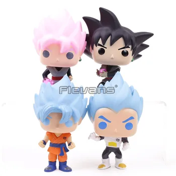 

Dragon Ball Z Super Saiyan God Super Saiyan Rose Son Goku Vegeta Vinyl Action Figures Toys 4pcs/set