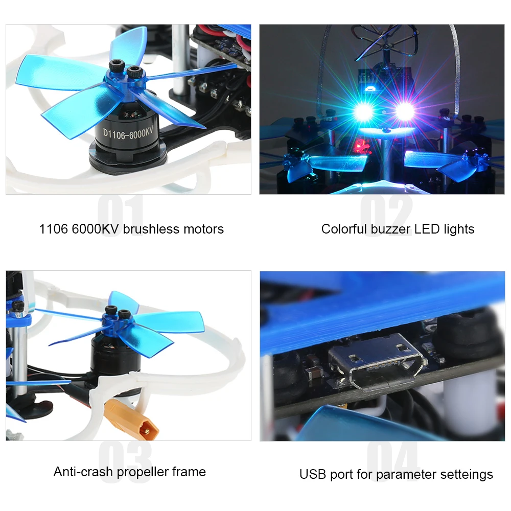 GoolRC G85 85 мм 5 8G 40CH 600TVL микро FPV RC Дрон гоночный 1106 бесщеточный двигатель
