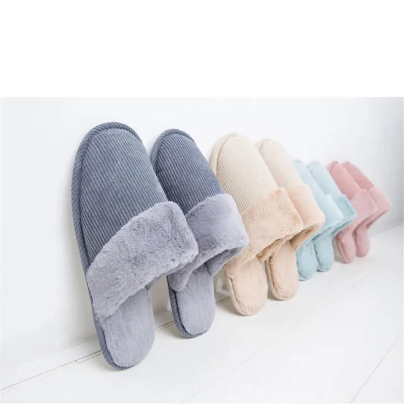 Xiaomi One Cloud Winter Home Cotton Slippers Plus Size 37-44 Non-Slip Thick Warm House Shoes Cotton Women Men Slippers 4 Colors (30)
