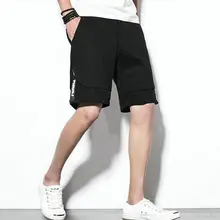 Новые летние хип хоп мужские повседневные шорты по колено уличная деревянные буквы мужские короткие джоггеры Модные бермуды Masculina