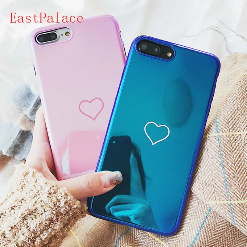 3D Hologram Laser Mirror Case For iPhone X XS 10 8 8P 7 plus 6 s 6s 6plus 7plus Phone Shell Cover Premium Pink Blue |