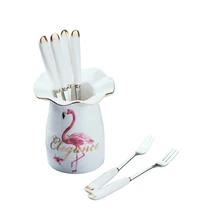 Ceramic Stainless Steel Fruit Forks Set Party Picks Decoration Buffet Lunch Box Accessories Kitchen Fourchette Inox Buffet 644 the buffet