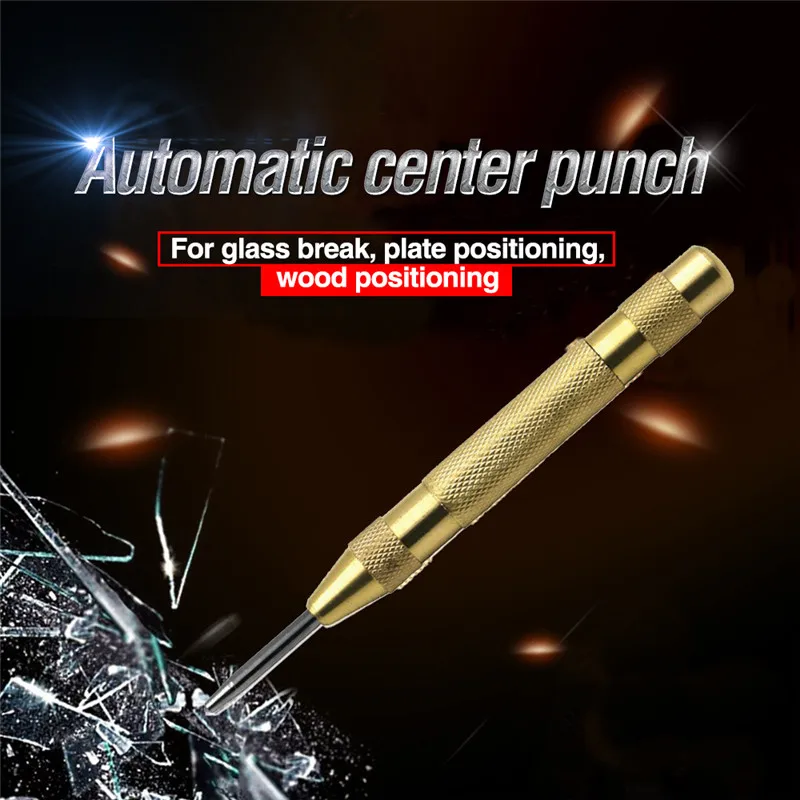 

Chisel Heavy Duty Automatic Centre Punch Spring Loaded Metal Wood Press Dent Marker For Locator/Hardness Punch/Broken Window