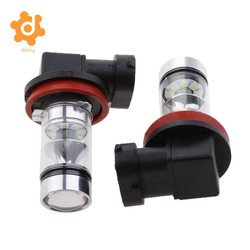 Baoblaze 2 Pieces H11 100W Car Fog Driving Light LED Bulbs High Power Ice Blue