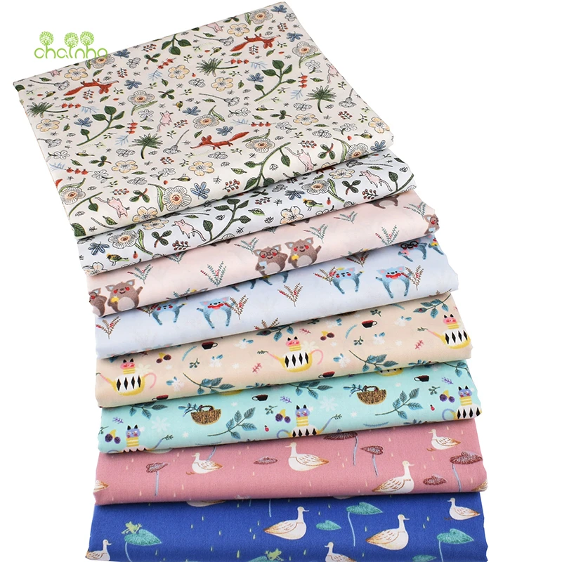 

Chainho,2019 New Cartoon Series,Printed Twill Cotton/Meter Fabric,Patchwork Cloth,DIY Sewing&Quilting Material For Baby&Children