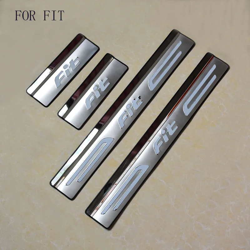 

Car Styling FIT for HONDA FIT fit 2010 2012 2013 Door Sill Scuff Pedal Door Step Welcome Pedal Automobile Accessories