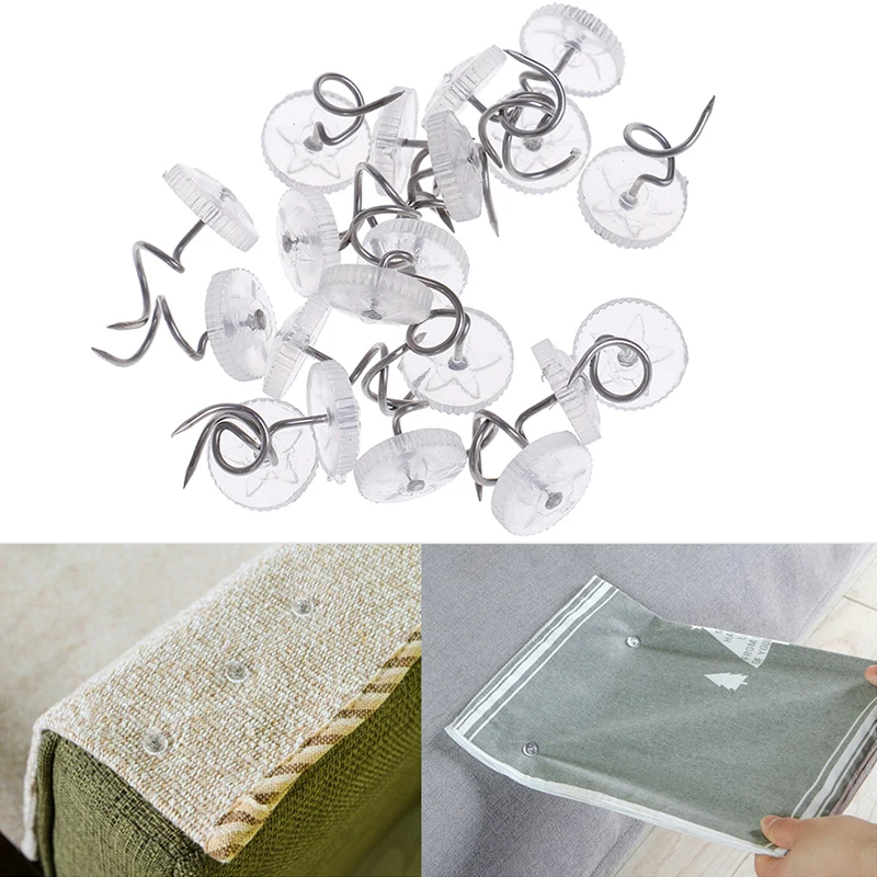 

20 PCs/box Metal Plastic Household Sheets Mattress Holder Sofa Cloth Fixed Buckle Non-slip Fixed Clips Useful Tools 15*10mm