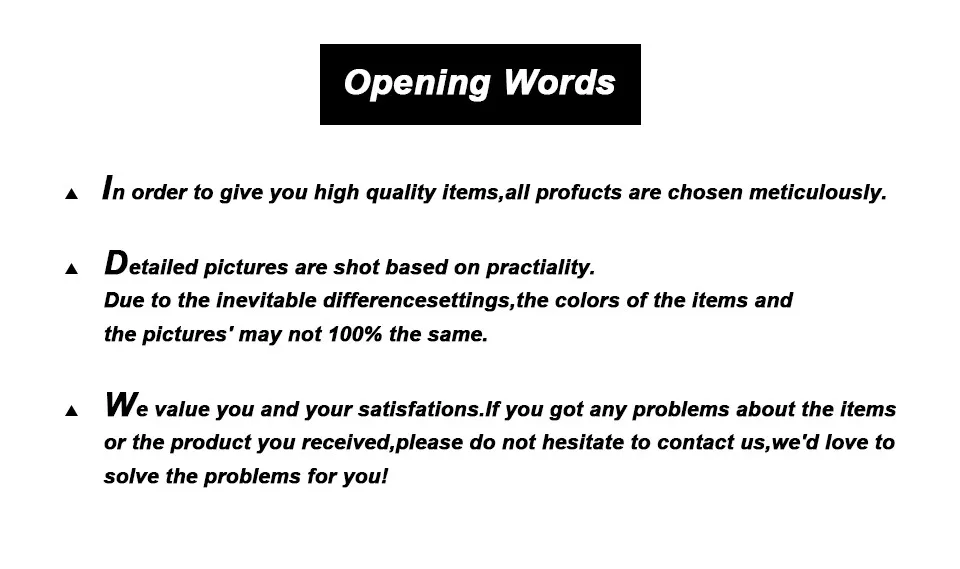 opening words