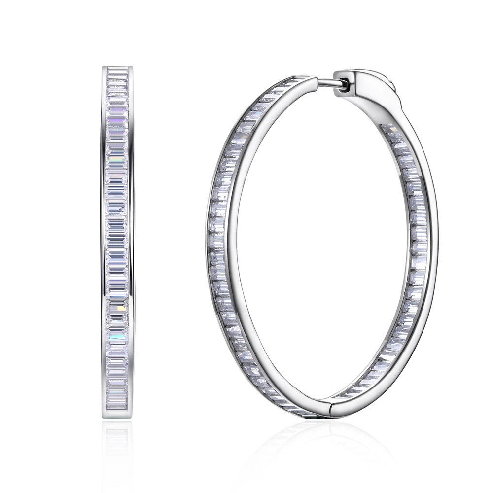 

New Arrival Hoop Earrings for Women Party Jewelry Accessories Gift Europe Style Cubic Zircon Big Popular Round Circle Earrings