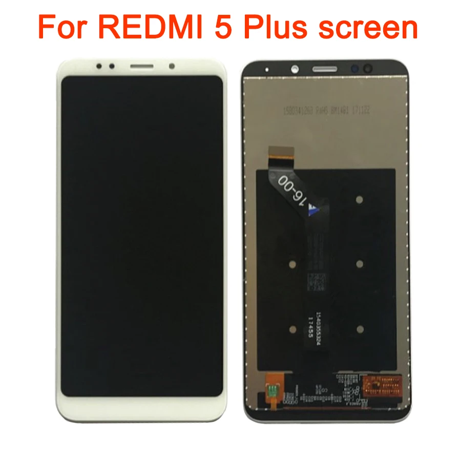 

JPFix for Xiaomi Redmi 5 Plus Touch LCD Display Screen Complete Replacement Digitizer Assembly With frame