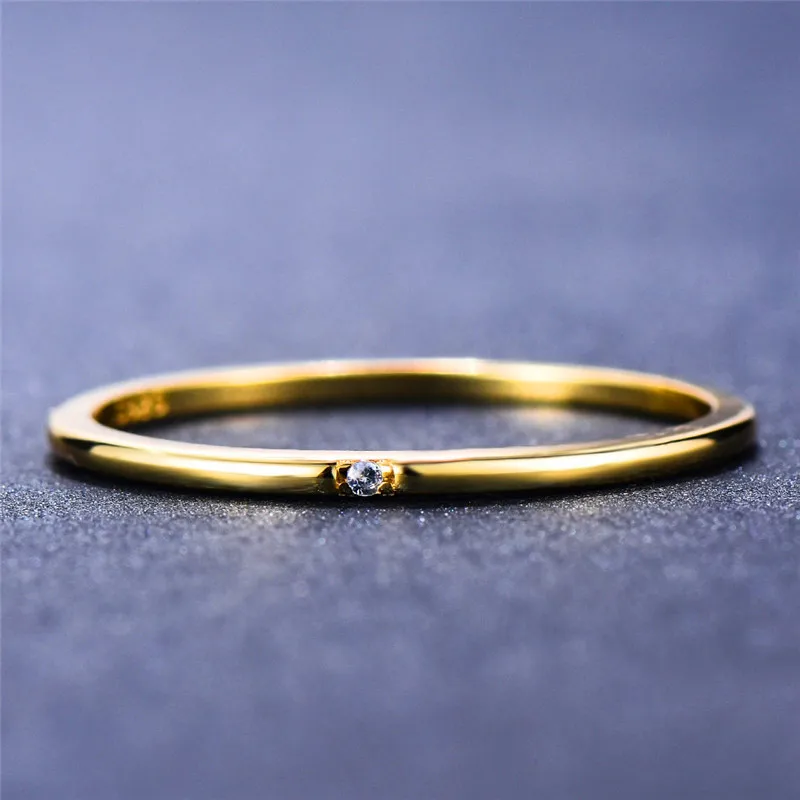 Милое женское маленькое Кристальное кольцо с камнем, Настоящее 925 пробы, Серебряное тонкое кольцо на палец, Boho Promise Love, обручальные кольца для женщин