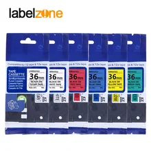 Разноцветная 36 мм Tze ленты tze261 совместимый с Brother p сенсорный принтер ламинированная Этикетка ленты tze-261 tze 261 tze161 tze461 tze661