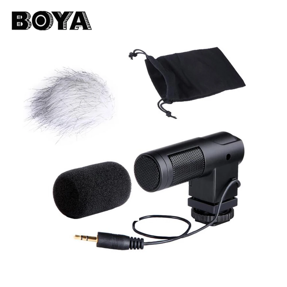 

BOYA BY-V01 Stereo X/Y Mini Condenser professional interview Microphone Mic for DSLR Camcorder