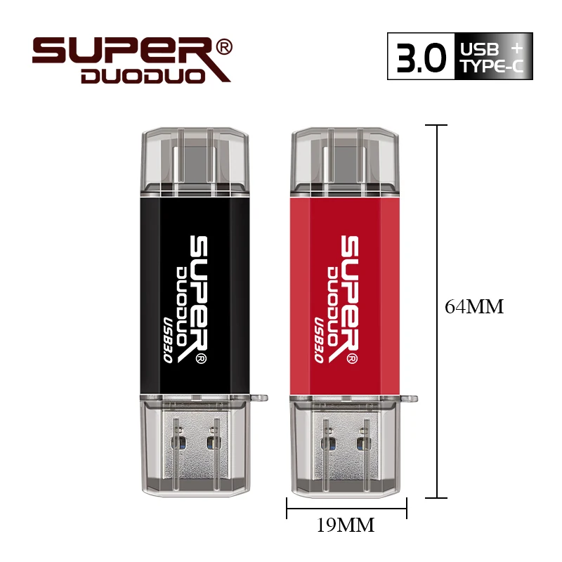 

2019 Newest Type-C USB Flash Drive pendrive 128 gb 64gb 32gb flash usb memory stick high speed pen drive usb 3.0 thumbdrive