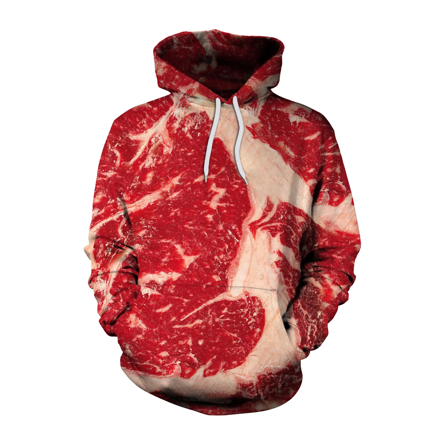 Men Funny Beef Meat 3d Hoodies Sweatshirt Simulation Bacon Pullover 2018 Plus Size Brand Clothing Loose Casual Tops | Мужская одежда