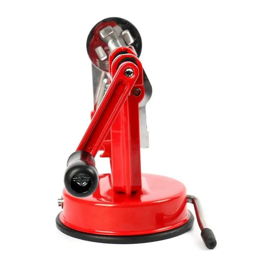 Manual Red Stainless Steel Twisted Potato Apple Slicer Spiral French Fry Cutter Fruit+100pcs/Bag Thin Bamboo