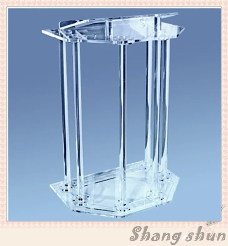 Clear Acrylic Podiums Pulpit For Church Classroom Lectern Podium
