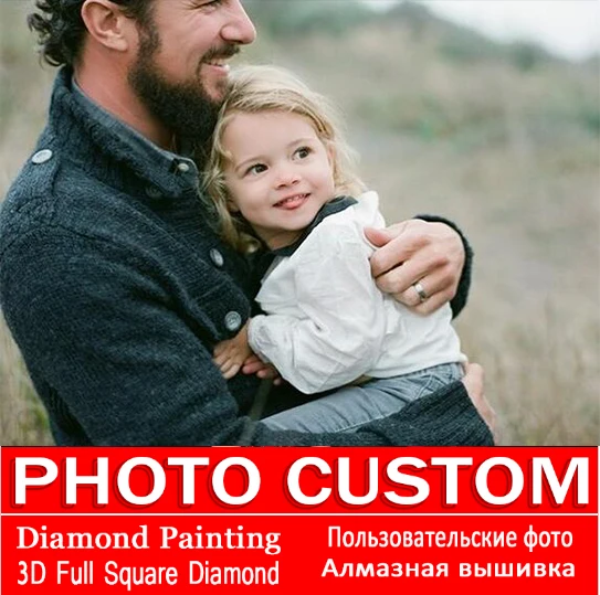 

Photo custom!Private custom!DIY Diamond embroidery 5D diamond Painting Cross Stitch 3D square Rhinestone mosaic decoration gift