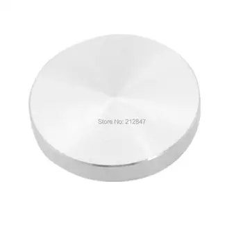 

2" x 3/10" Aluminum Circle Disc Glass Top Adapter Silver Tone