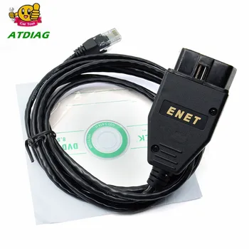 

New Made For BMW ENET Ethernet to OBD Interface Cable E-SYS ICOM Coding F-Series Diagnostic Cable Black/Yellow