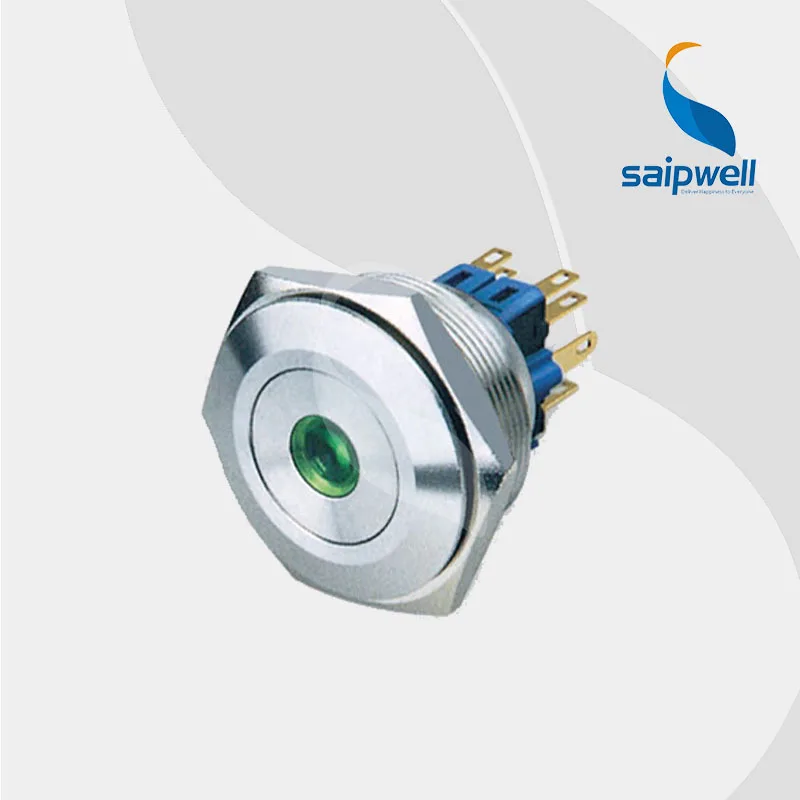 

IP67, IK10 30mm Resetable Type LED Metal Push Button Switch / Flat Shape Cabinet Use Enclosed Button Switch (SP30-A2)
